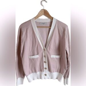 Bailey Pink Viscose Blend Button Up Cardigan
